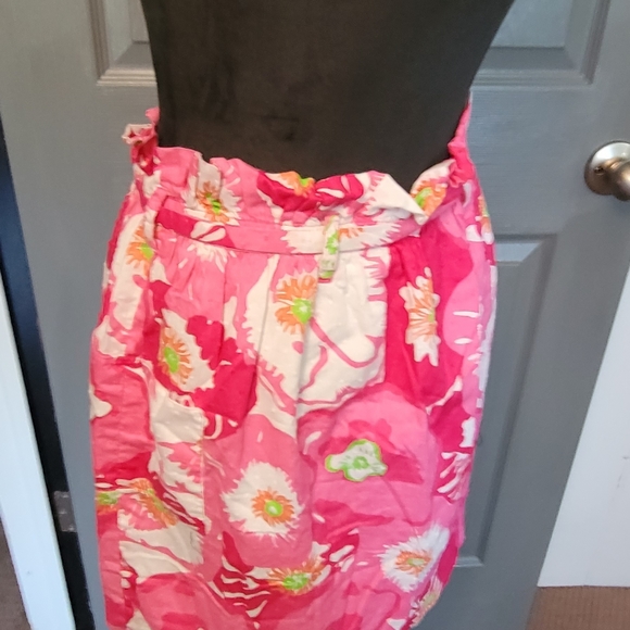 Lilly Pulitzer floral paperbag skirt with belt - Picture 3 of 4